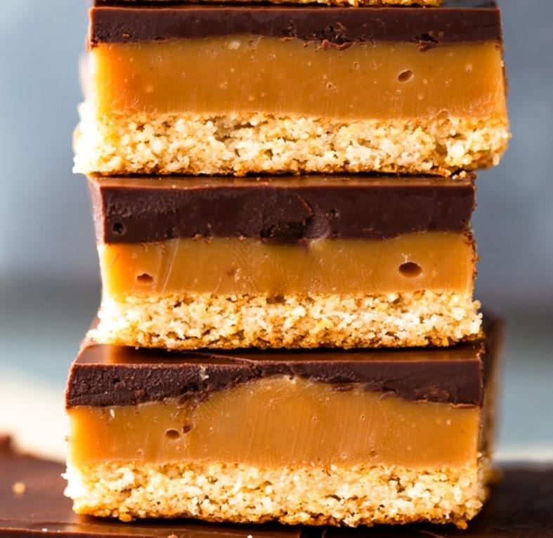 KETO Orange Dark Chocolate (90%) Millionaires Shortbread